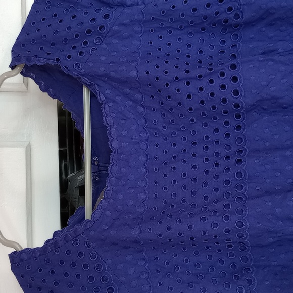 Purple eyelet sleeveless dress, women's size 14 Roz & Ali - Picture 4 of 5